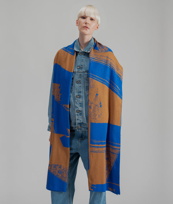 Cachecol Caramelo+Azul