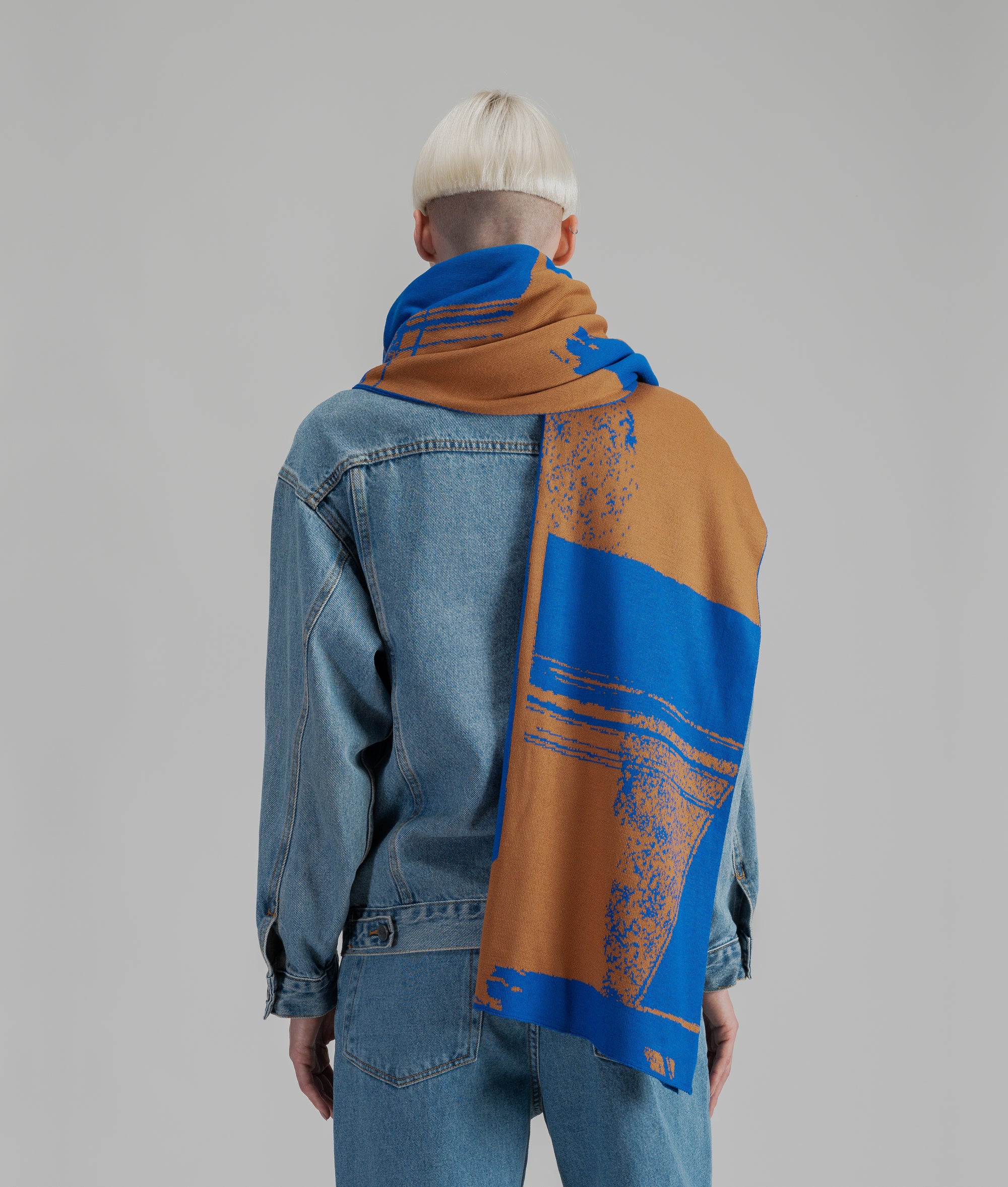 Cachecol Caramelo+Azul