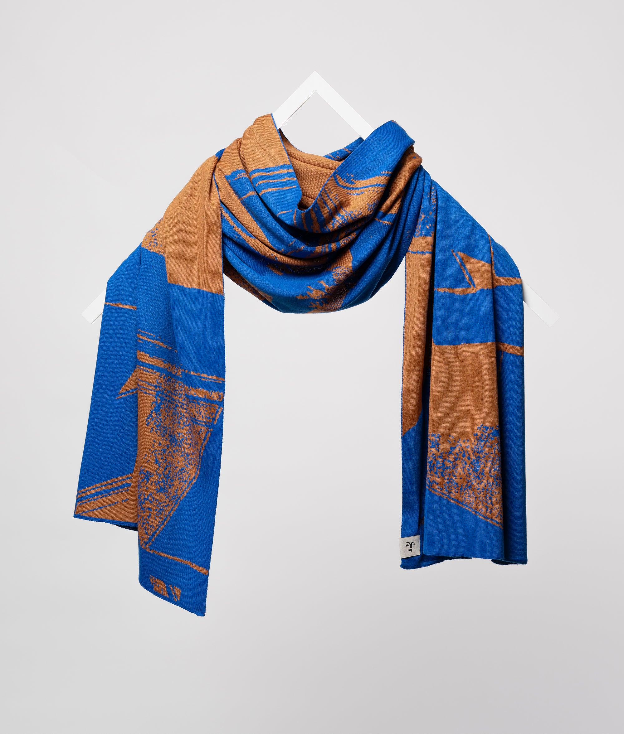 Cachecol Caramelo+Azul